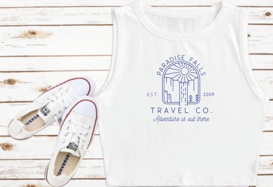 Disney Pixar Up Crop Top | Disney Women's Crop Tank Top | Fashion Shirt | Y2K Style | Summer Streetwear