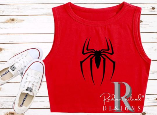 Amazing Spiderman Crop Top | Disney Women's Crop Tank Top | Fashion Shirt | Y2K Style | Summer Streetwear