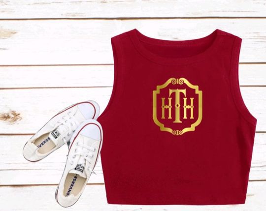Hollywood Tower Hotel Crop Top | Disney Women's Crop Tank Top | Fashion Shirt | Y2K Style | Summer Streetwear