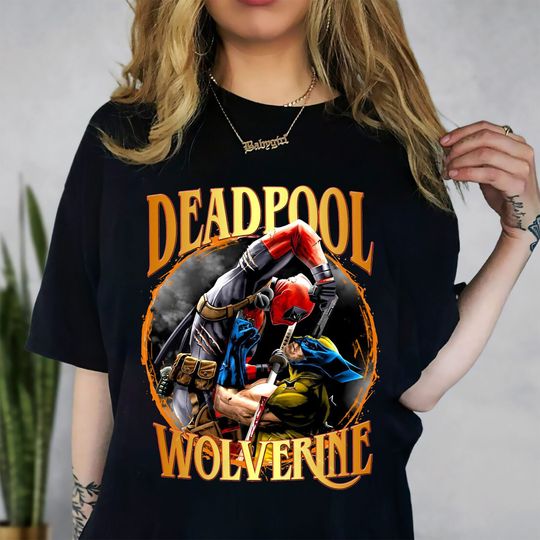 Deadpool And Wolverine Shirt, Deadpool 3 Shirt, Deadpool Wolverine Logo Come Together, Marvel Couple Tee, MCU Fan, Marvel Superhero