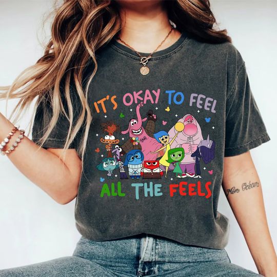 Today I Feel All The Feels Shirt, Inside out 2 shirt, Inside out shirt, Mental Health shirt, Inclusion Shirt, Speech Therapy Shirt