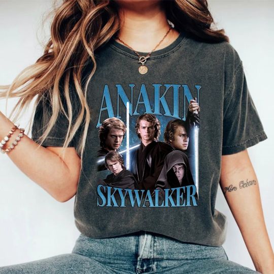 Anakin Skywalker Shirt, Anakin Skywalker Vintage 90' Shirt, Anakin Skywalker Classic Vintage Bootleg Shirt, Anakin Skywalker Tee Blue