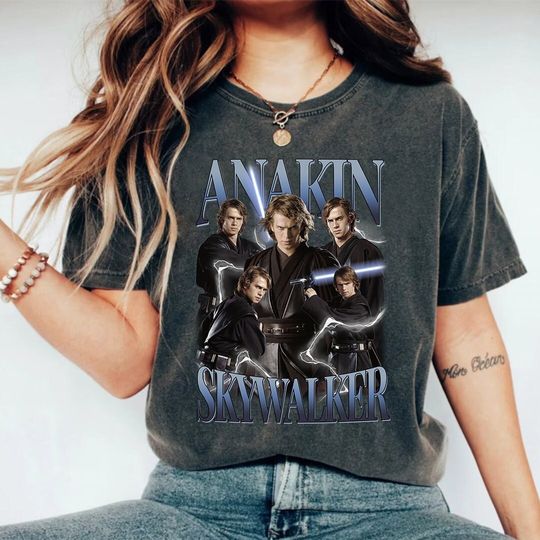 Anakin Skywalker Shirt, Anakin Skywalker Vintage 90' Shirt, Anakin Skywalker Classic Vintage Bootleg Shirt, Anakin Skywalker Tee Blue