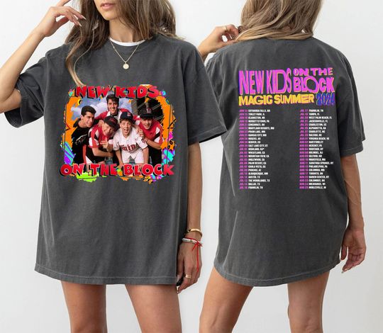 NKOT Block Magic Summer 2024 Shirt, NK on The Block Shirt, Vintage NKOT Block Group Shirt, NKOT Block Group Tour, Music Festival Shirt