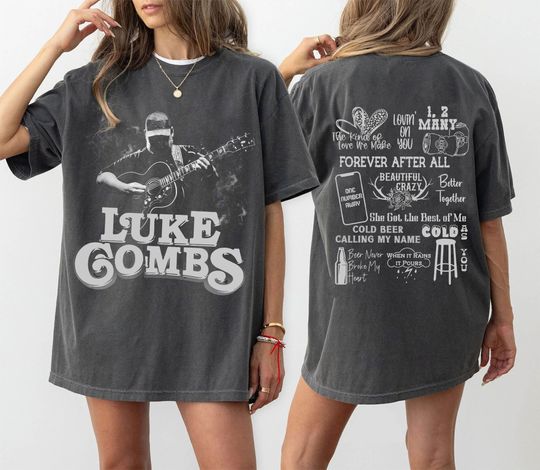 Vintage Lukee Comb Shirt, Country Music Shirt, Cowgirl Shirt, Combs World Tour, Bullhead Shirt, Cowboy Shirt, Lukee Comb Fan Gift Shirt