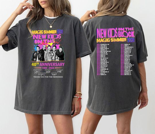 NKOT Block Magic Summer 2024 Shirt, NKOT Block Shirt, NK on The Block Shirt, NKOT Block Group Tour, Music Festival