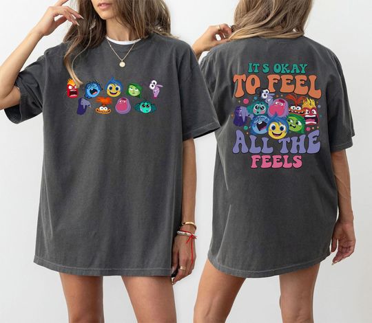 Inside Out It's Okay To Feel All The Feels Shirt, Inside out shirt, Mental Health shirt, Inclusion Shirt, Speech Therapy Shirt