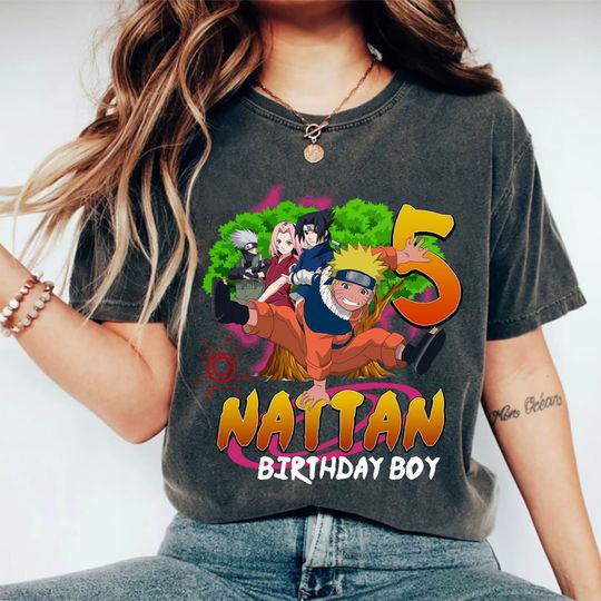 Narutoo Birthday Shirt, Narutoo Shirt, Birthday Shirt, Narutoo Shippuden Shirt, Anime Shirt, Manga Shirt