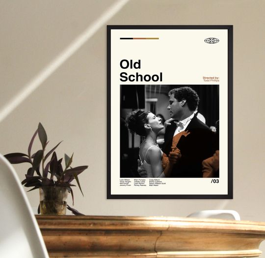 Old School, Todd Phillips, Minimalist Poster, Retro Movie Poster, Vintage Poster, Retro Poster, Minimalist Art, Modern Art