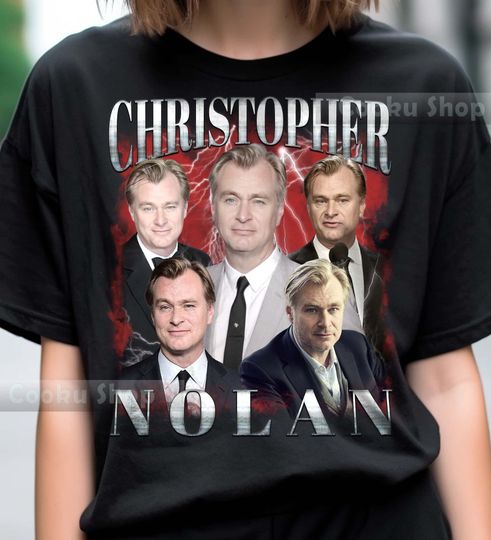 Retro Christopher Nolan TShirt, Style Bootleg Short Sleeve Tee, Comfortable Cotton Shirt For Unisex, Casual shirt