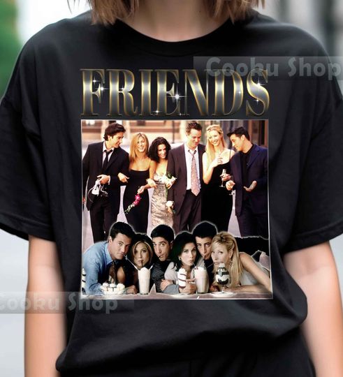 Retro Friends Tv Show TShirt, Style Bootleg Short Sleeve Tee, Comfortable Cotton Shirt For Unisex, Casual shirt