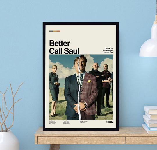 Better Call Saul Tv Series Poster, Better Call Saul Poster, Minimalist Art, Vintage Poster, Midcentury Poster, Movie Poster, Wall Art