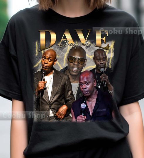 Retro Dave Chappelle TShirt, Style Bootleg Short Sleeve Tee, Comfortable Cotton Shirt For Unisex, Casual shirt