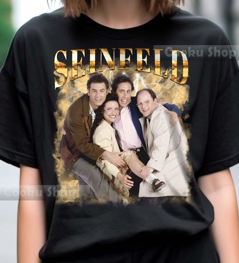 Discover Retro Seinfeld TShirt, Style Bootleg Short Sleeve Tee, Comfortable Cotton Shirt For Unisex, Casual shirt