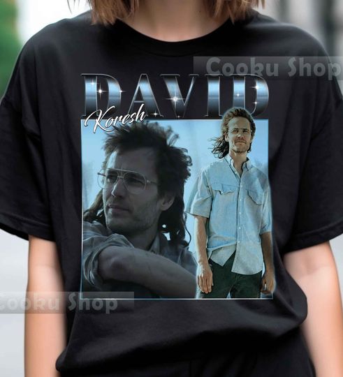 Retro David Koresh TShirt, Style Bootleg Short Sleeve Tee, Comfortable Cotton Shirt For Unisex, Casual shirt