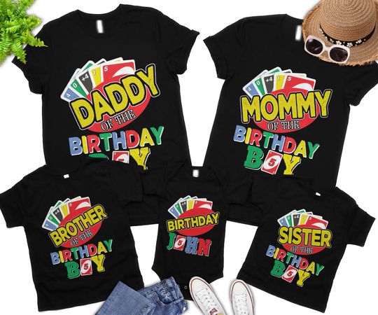 Uno Birthday Family Matching Party Shirts,My First Fiesta,Uno Birthday kids Tee,Family Fiesta Birthday Shirt,Custom Matching Birthday Shirts