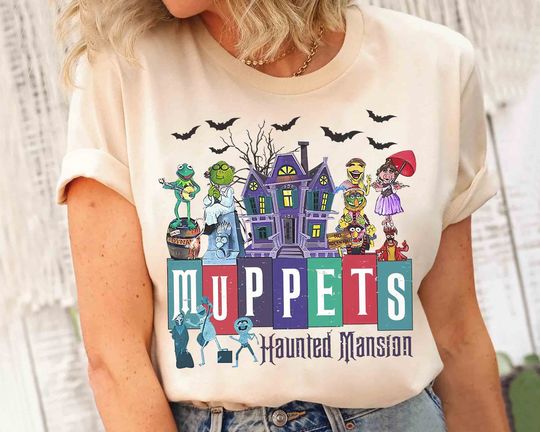 Disney Muppets Show Custom The Haunted Mansion  Shirt,WDW Disneyland Halloween Party Family 2024 Trip