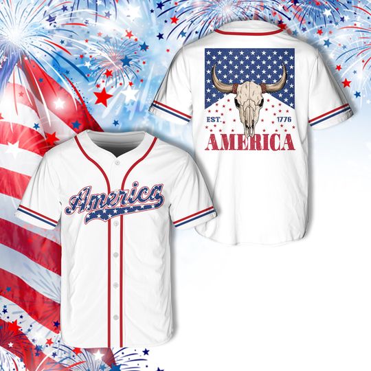 Custom 4th Of July American Baseball Jersey Personalized Independence Day Patriotic Baseball Game Day Matching Outfit For American Family
