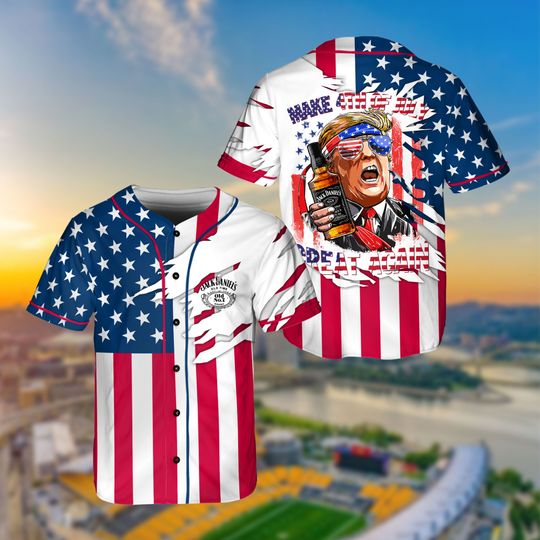 Light Beer Make Great Again Baseball Jersey, 47th President Trump Support, Make America Great Again Shirt, Trump Summer 2024 Jersey