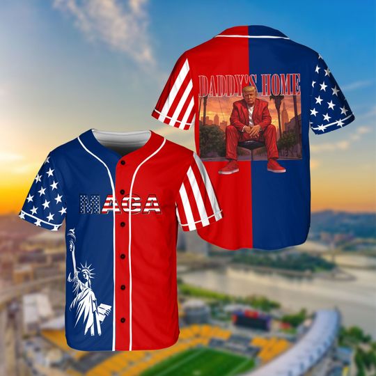 4th Of July Baseball Jersey, Usa Flag 4th July Baseball Jersey, Republican Gifts, Pro Trump Jersey, Voting For A Felon 2024 Jersey