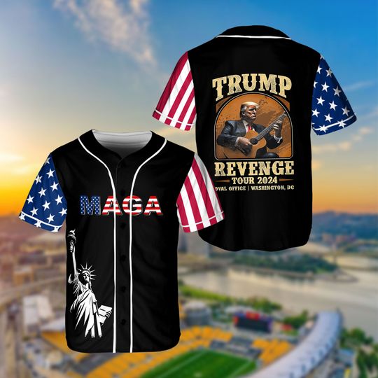 Trump Revenge Tour 47th Jersey, 4th Of July Baseball Jersey, Trump 2024 Baseball Jersey, Fourth Of July Shirt, Pro Trump Jersey