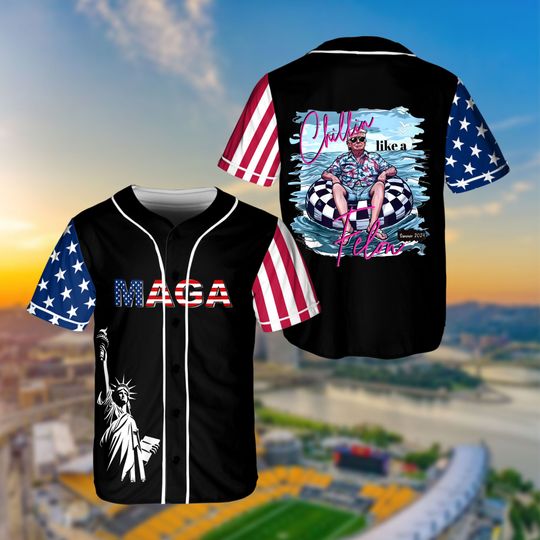 Usa Team Trump #47 Baseball Jersey, Trump Nation Mugshot 47 Jersey, 4th Of July Baseball Jersey, Voting For A Felon 2024 Jersey