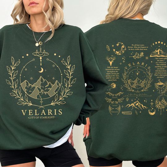 Velaris 2-sided Sweatshirt, Velaris City Of Starlight Sweatshirt, The Night Court Shirt, City of Starlight Sweater