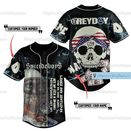 Personalized Suicideboys Comfortable Short Sleeve Sports Baseball Jersey for Men, Women, Kids -  Suicideboys Merch