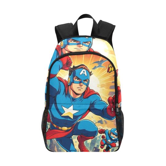 Backpack Superhero Comics Rucksack, Backpack for Girls Boys Teenager Children, Rucksack Casual School Bags, Travel Backpacks