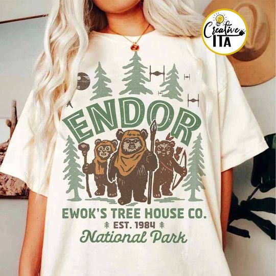 Endor Ewok's Tree House Co. National Park Star Wars planet shirt, Galaxy's Edge Disney world Disneyland trip Tee,  Ewok Shirt, Gifts for Him