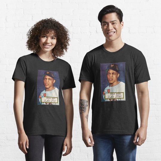 Willie Mays Baseball Card Essential cotton tee, Graphic Tshirt for men, women, Unisex, Trending Gifts