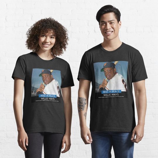 Rest in Peace Baseball legend Willie Mays cotton tee, Graphic Tshirt for men, women, Unisex
