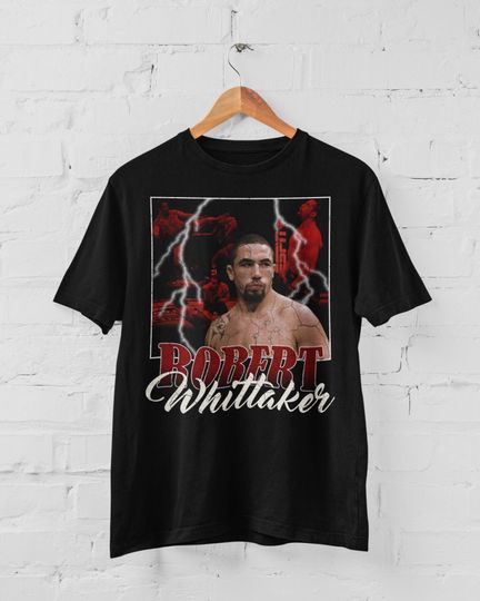Roberto Whittaker The Reaper MMA Vintage 90s Retro Graphic Collage T-Shirt, Sport Short Sleeve Cotton T-Shirt, Gift For Men