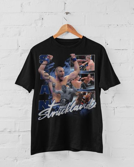 Sean Strickland Tarzan MMA Vintage 90s Retro Graphic Collage T-Shirt, Sport Short Sleeve Cotton T-Shirt, Gift For Men