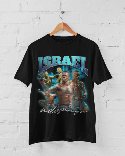 Israel Adesanya The Last Stylebender MMA Vintage 90s Retro Graphic Collage T-Shirt, Mixed martial arts  Shirt, Sport Short Sleeve Cotton T-Shirt, Gift For Men