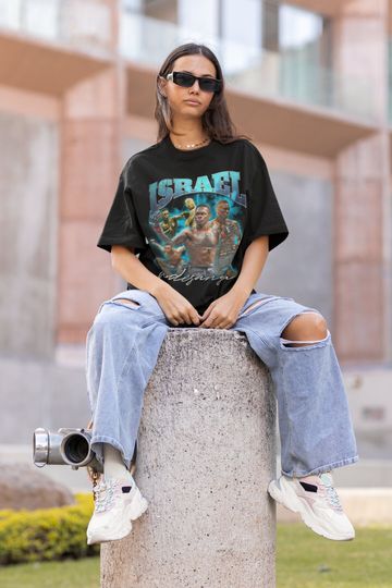 Israel Adesanya The Last Stylebender MMA Vintage 90s Retro Graphic Collage T-Shirt Women, Mixed martial arts  Shirt, Sport Short Sleeve Cotton T-Shirt, Gift For Men