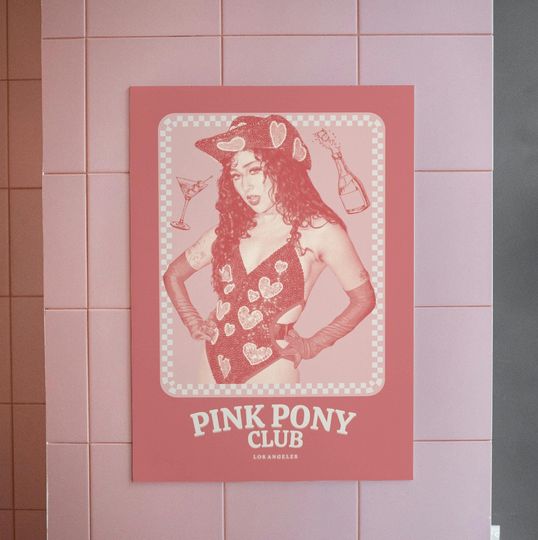 PINK PONY CLUB  A4/3/2 Print Unframed poster, Available in 7 sizes, Chappell Roan Wall Art, Music Song Lyrics Poster