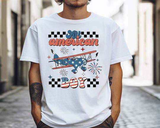 All American Boy Shirt, USA 4th of July Shirt, Fourth of July USA Flag Tee, American Flag Shirt, Memorial Day Shirt, Patriotic Boy Shirt