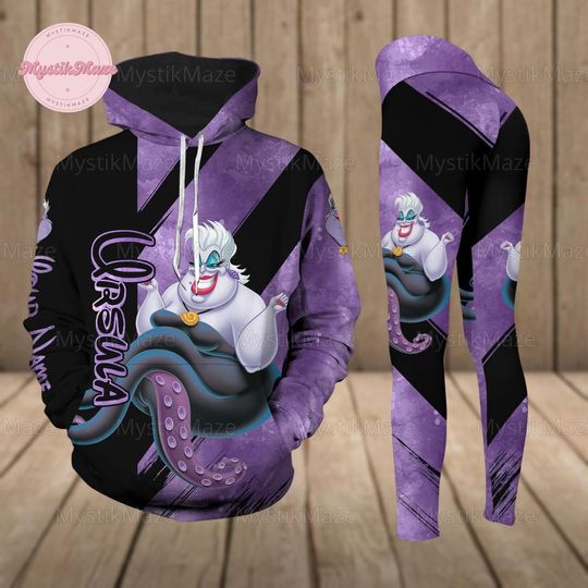 Personalized Ursula Hoodie, Ursula Yoga Leggings, Disney Villains Hoodie
