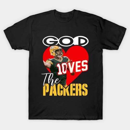 God Loves the Packers Fan Design, Cotton T-shirt, Short Sleeve Tee, Trending Fashion For Men And Women