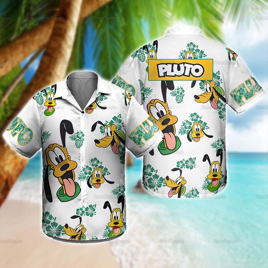Pluto Shirt, Pluto Dog Hawaiian Shirt, Disney World Shirt, Disney Pluto Shirt