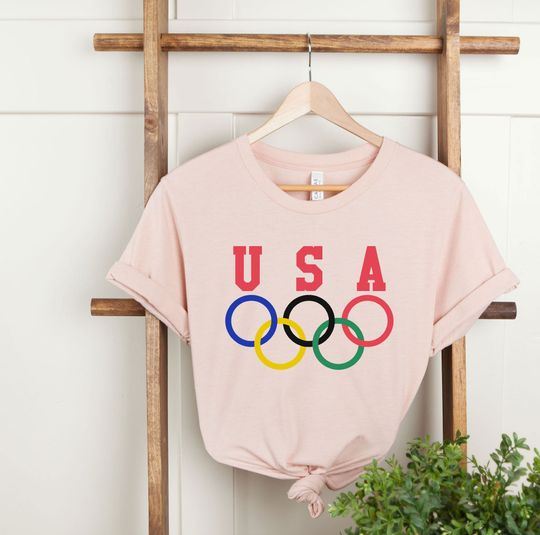 2024 Olympic Games Unisex T-shirt, Team USA Olympics Shirt, Olympics T-Shirt, Baby Tee, Trendy T-Shirt, Rings T-Shirt, Olympics Logo Shirt