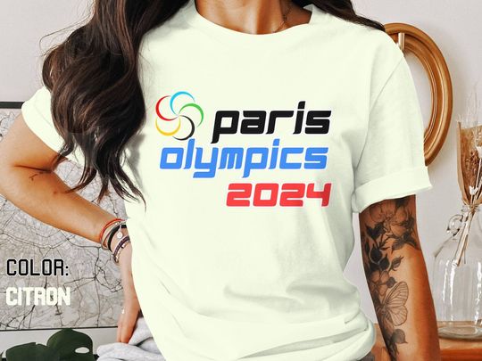 Paris Olympics 2024 T-Shirt, Stylish Sports Event Tee, Commemorative Athletic Top, Unique Paris Olympics Apparel, Trendy Sportswear