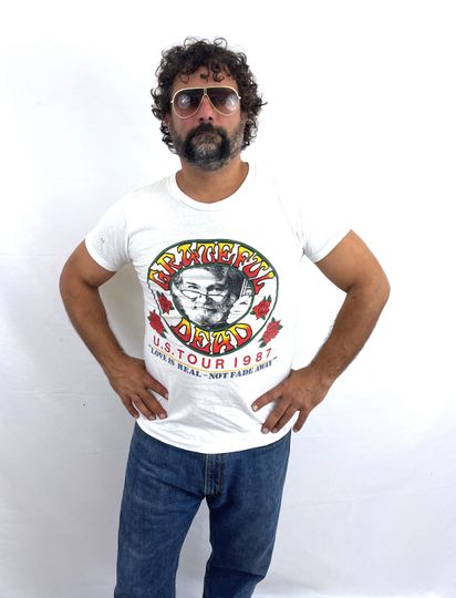 RARE 80s 1987 Grateful Dead Original RARE Tee Shirt Tshirt - Jerry Garcia Mountain Aire Festival Tour T-shirt