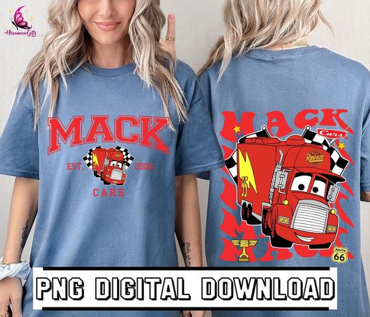 Pixar Cars Mack Shirt Download, Cars Land Png, Cars Pixar Png Download, Cars Mack Png, Instant Download, Disneyland Cars Png, Pison Cup Png