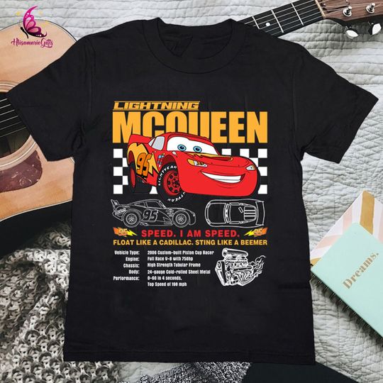 Cars Movie Shirt, Lightning McQueen Shirt, Cars Shirt, Lightning McQueen 95 Shirt, Cars Birthday Shirt, I Am Speed, Pixar Cars Shirt