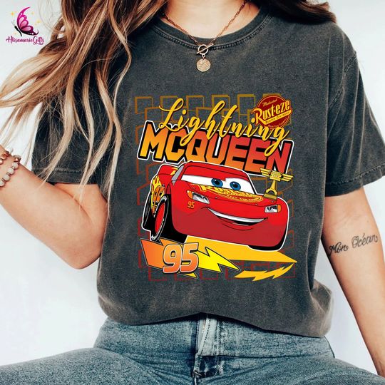 Retro Lightning McQueen 95 Shirt, Disneyland Cars Shirt, Lightning McQueen Shirt, Rusteze Cars Shirt, Cars Land Shirt,Pixar Cars Movie Shirt