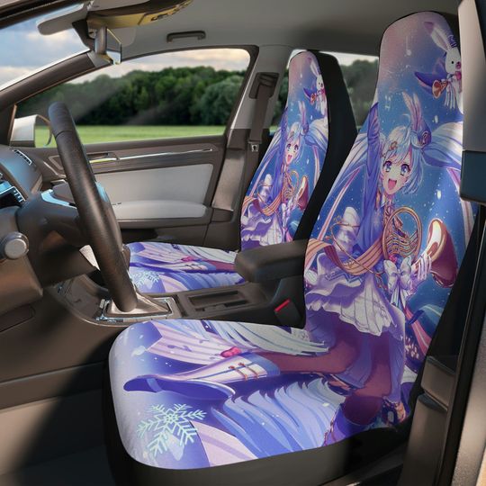 Anime Car Accessories Seat Covers For Car, anime cartoon style colorful design print car accessory Cute car seat covers gift for new Vehicle