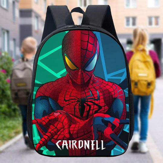Comics Spider Superhero Character Backpack, Spider Hero Bottle, Hero Theme School Bag, Superhero Spider Tumbler, School Gift For Kids