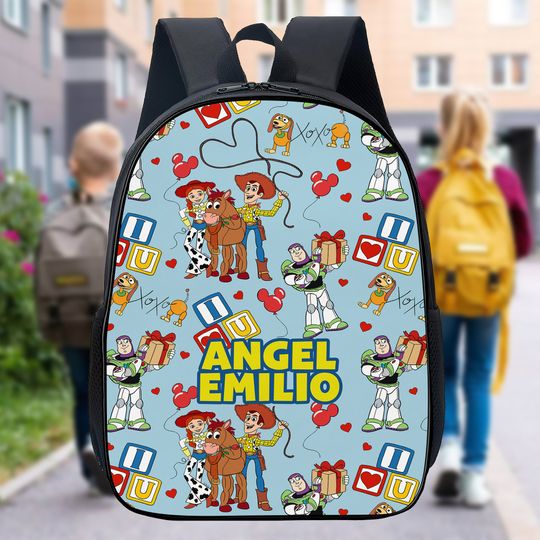 Personalized Toy Movie Backpack, Characters Lunch Bag, Magic World Bottle, Character Blanket, Cartoon Tumbler, School Gift For Kids